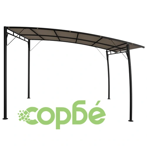 Градинска тента сенник, 3x3x2,55 м, таупе ➤ топ цена ➤ sorbe.bg