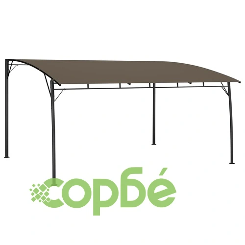 Градинска тента сенник, 4x3x2,55 м, таупе ➤ топ цена ➤ sorbe.bg