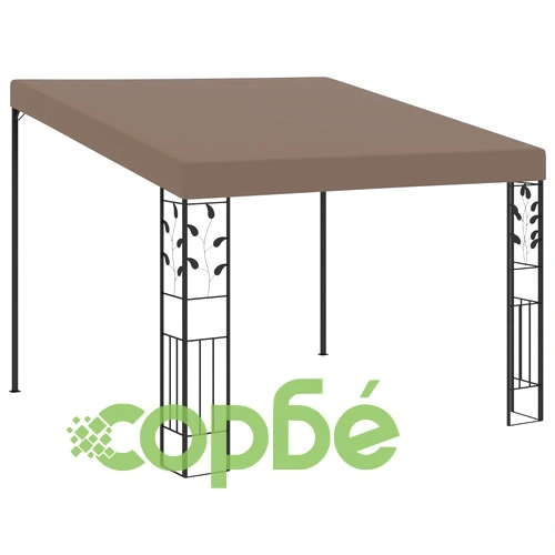Шатра за стенен монтаж, 3x3x2,5 м, таупе ➤ топ цена ➤ sorbe.bg