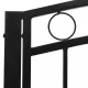 Градинска пейка с маса, 125 см, стомана, черна