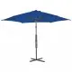 Градински чадър със стоманен прът, син, 300x230 см