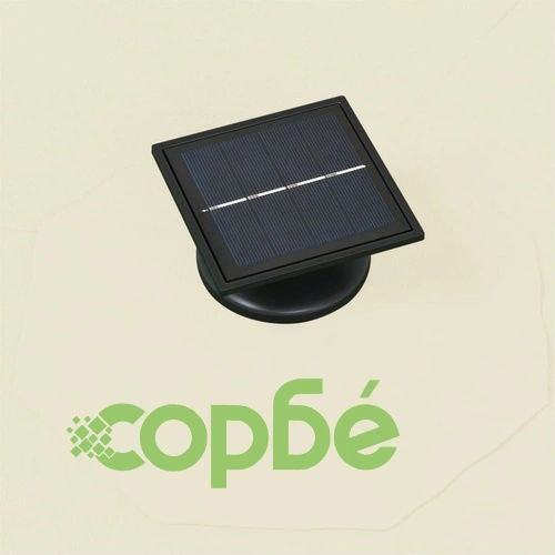 Градински чадър за монтаж на стена, с LED, 300 см, пясъчен ➤ топ цена ➤ sorbe.bg