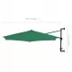 Чадър за монтаж на стена с LED и метален прът, 300 см, зелен