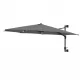 Чадър за монтаж на стена с LED и метален прът, 300 см, антрацит