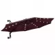 Чадър за монтаж на стена с LED и метален прът, 300 см, бордо