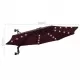 Чадър за монтаж на стена с LED и метален прът, 300 см, бордо
