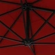 Градински чадър за монтаж на стена, с LED, 300 см, теракота
