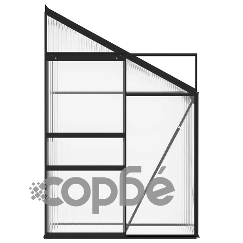Парник, антрацит, алуминий, 1,38 м³ ➤ топ цена ➤ sorbe.bg