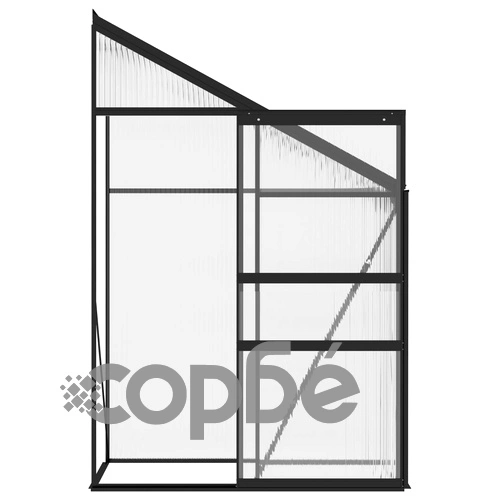 Парник, антрацит, алуминий, 1,38 м³ ➤ топ цена ➤ sorbe.bg
