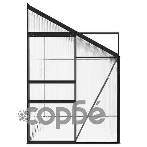 Парник, антрацит, алуминий, 6,23 м³ ➤ топ цена ➤ sorbe.bg