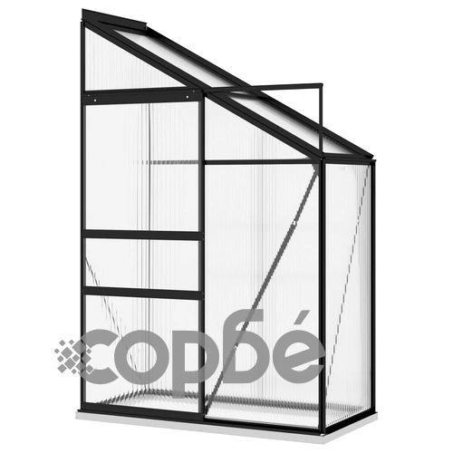 Оранжерия, антрацит, алуминий, 1,44 м³ ➤ топ цена ➤ sorbe.bg