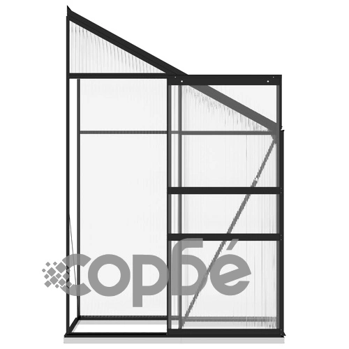Оранжерия, антрацит, алуминий, 1,44 м³ ➤ топ цена ➤ sorbe.bg