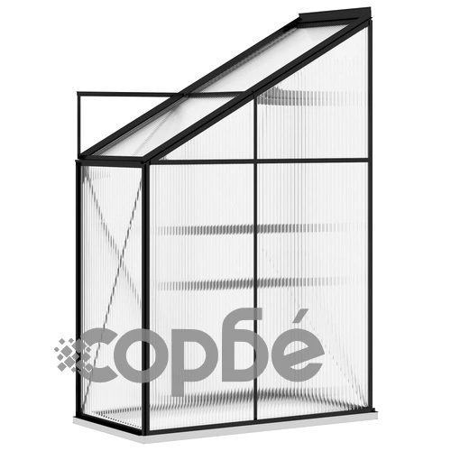 Оранжерия, антрацит, алуминий, 1,44 м³ ➤ топ цена ➤ sorbe.bg