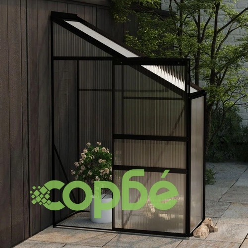 Оранжерия, антрацит, алуминий, 1,44 м³ ➤ топ цена ➤ sorbe.bg