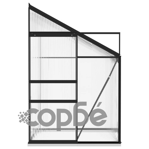 Оранжерия, антрацит, алуминий, 2,7 м³ ➤ топ цена ➤ sorbe.bg