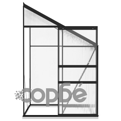 Оранжерия, антрацит, алуминий, 2,7 м³ ➤ топ цена ➤ sorbe.bg