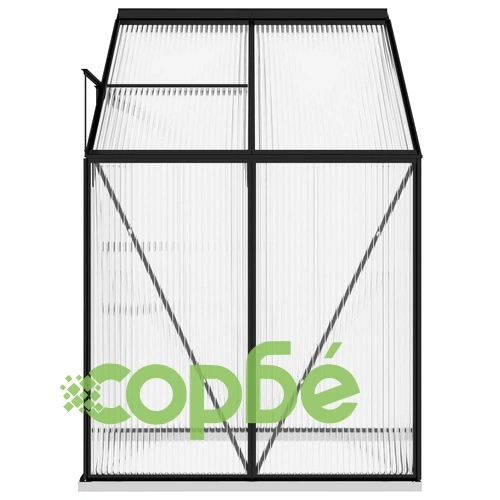 Оранжерия, антрацит, алуминий, 2,7 м³ ➤ топ цена ➤ sorbe.bg