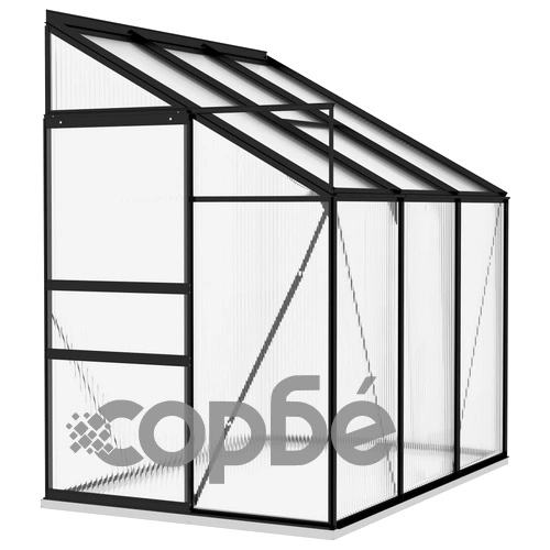 Оранжерия, антрацит, алуминий, 3,97 м³ ➤ топ цена ➤ sorbe.bg