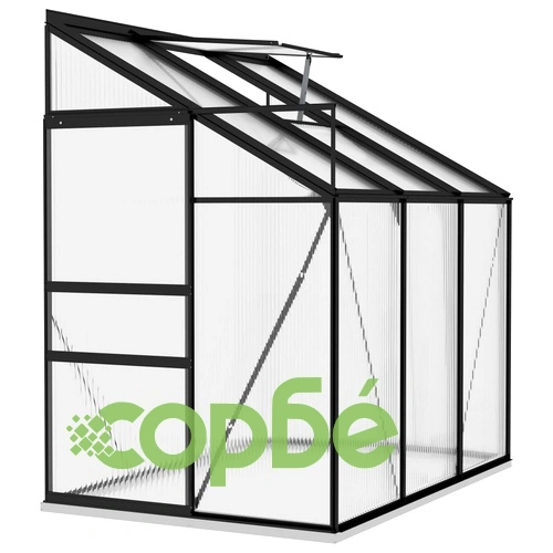 Оранжерия, антрацит, алуминий, 3,97 м³ ➤ топ цена ➤ sorbe.bg