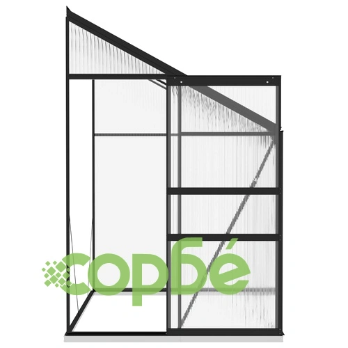 Оранжерия, антрацит, алуминий, 3,97 м³ ➤ топ цена ➤ sorbe.bg