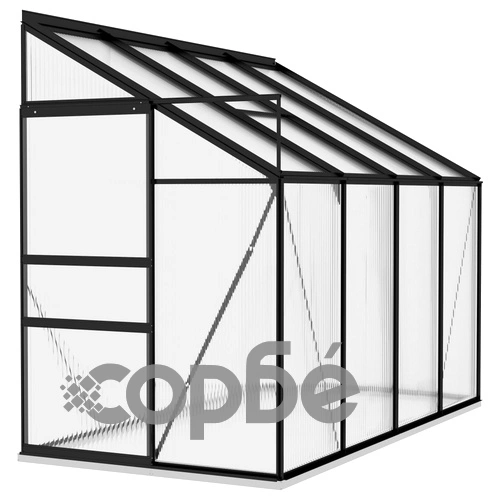 Парник, антрацит, алуминий, 5,24 м³ ➤ топ цена ➤ sorbe.bg