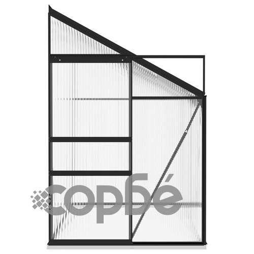 Парник, антрацит, алуминий, 5,24 м³ ➤ топ цена ➤ sorbe.bg