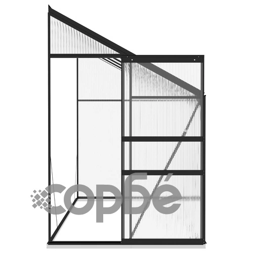Оранжерия, антрацит, алуминий, 6,5 м³ ➤ топ цена ➤ sorbe.bg