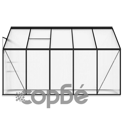 Оранжерия, антрацит, алуминий, 6,5 м³ ➤ топ цена ➤ sorbe.bg