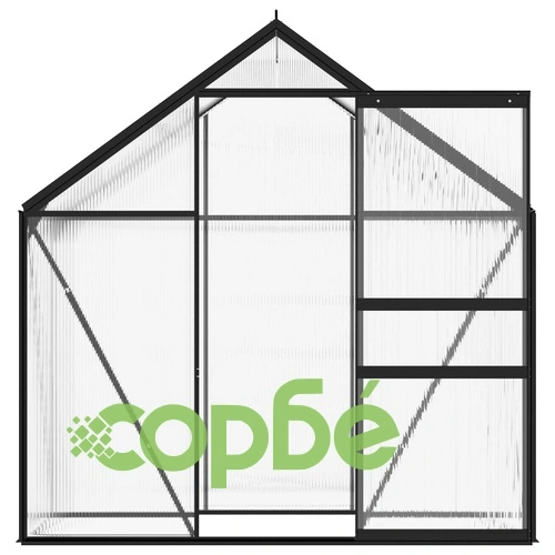 Оранжерия, антрацит, алуминий, 1,33 м³ ➤ топ цена ➤ sorbe.bg