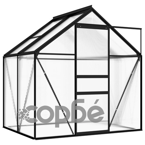 Оранжерия, антрацит, алуминий, 2,47 м³ ➤ топ цена ➤ sorbe.bg