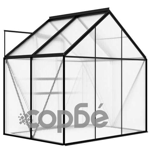 Оранжерия, антрацит, алуминий, 2,47 м³ ➤ топ цена ➤ sorbe.bg
