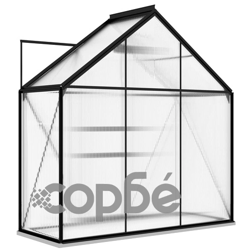 Оранжерия, антрацит, алуминий, 1,33 м³ ➤ топ цена ➤ sorbe.bg