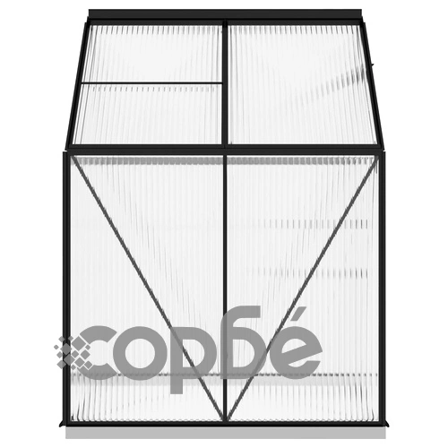 Оранжерия, антрацит, алуминий, 2,47 м³ ➤ топ цена ➤ sorbe.bg