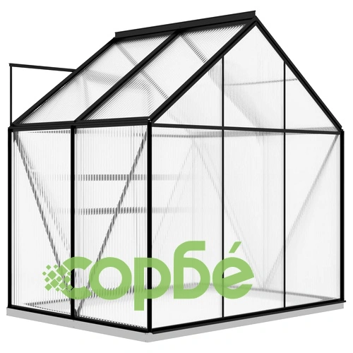 Оранжерия, антрацит, алуминий, 2,47 м³ ➤ топ цена ➤ sorbe.bg