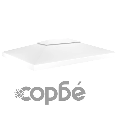 Двоен покрив за шатра, 310 г/м², 4x3 м, бял ➤ топ цена ➤ sorbe.bg