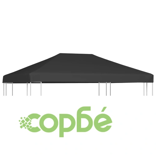 Покрив за шатра, 270 г/м², 4x3 м, черен ➤ топ цена ➤ sorbe.bg