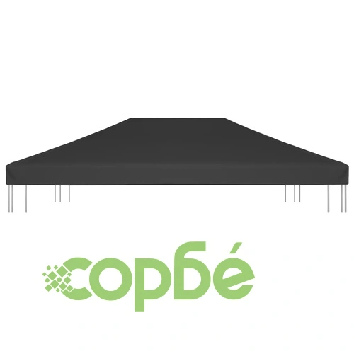 Покрив за шатра, 270 г/м², 4x3 м, черен ➤ топ цена ➤ sorbe.bg