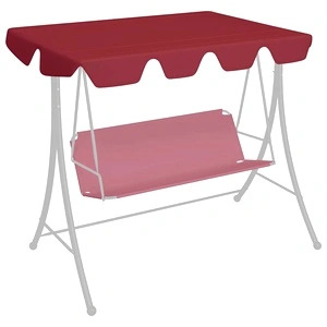 Резервен сенник градинска люлка виненочервен 150/130x105/70 см