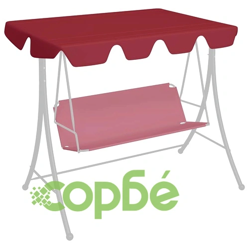 Резервен сенник градинска люлка виненочервен 150/130x105/70 см ➤ топ цена ➤ sorbe.bg