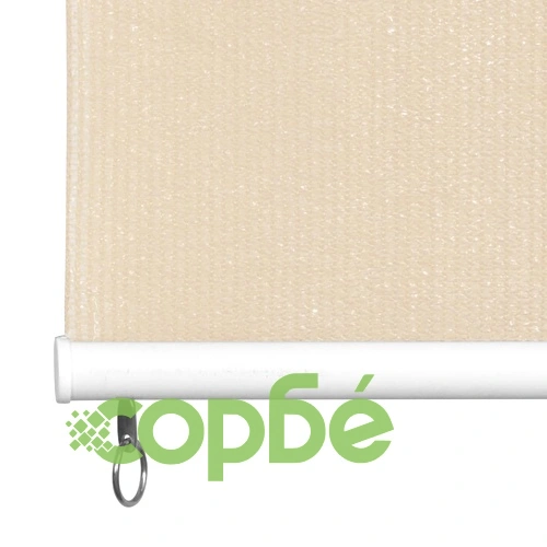 Външна ролетна щора, 80x230 см, кремава, HDPE ➤ топ цена ➤ sorbe.bg