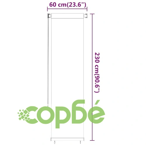 Външна роло щора, 60x230 см, червена, HDPE ➤ топ цена ➤ sorbe.bg