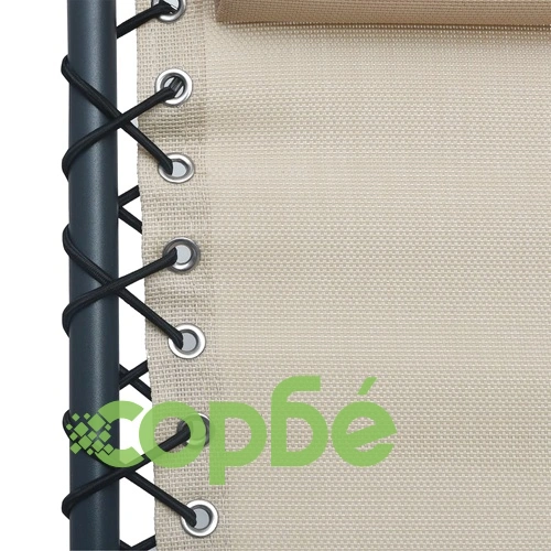 Сгъваеми столове тип шезлонг, 2 бр, кремави, textilene ➤ топ цена ➤ sorbe.bg