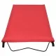 Къмпинг легло, 180х60х19 см, плат оксфорд и стомана, червено
