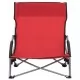Сгъваеми плажни столове, 2 бр, червени, текстил