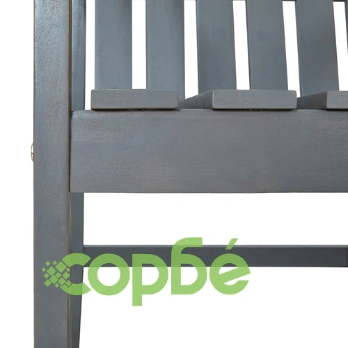Градинска пейка, сива, 110 cм, акация масив ➤ топ цена ➤ sorbe.bg