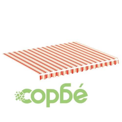 Резервно платнище за тенти, жълто и оранжево, 3х2,5 м ➤ топ цена ➤ sorbe.bg