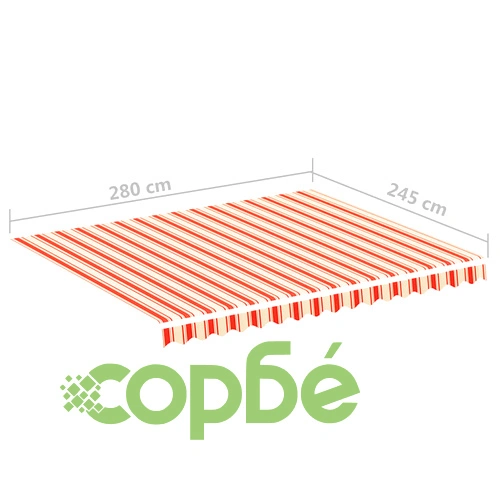 Резервно платнище за тенти, жълто и оранжево, 3х2,5 м ➤ топ цена ➤ sorbe.bg