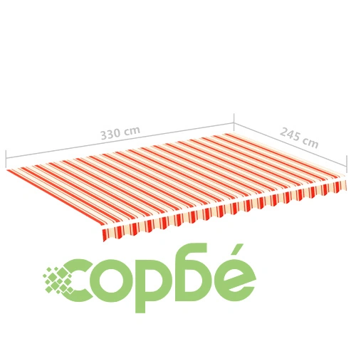 Резервно платнище за тенти, жълто и оранжево, 3,5х2,5 м ➤ топ цена ➤ sorbe.bg