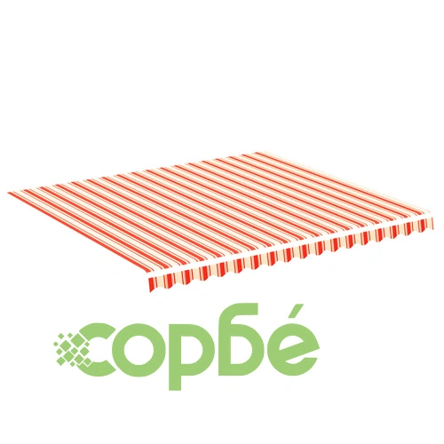 Резервно платнище за тенти, жълто и оранжево, 4х3,5 м ➤ топ цена ➤ sorbe.bg