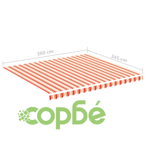Резервно платнище за тенти, жълто и оранжево, 4х3,5 м ➤ топ цена ➤ sorbe.bg